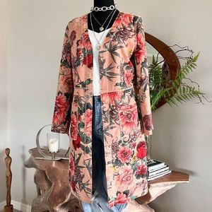 CLOSET CLOSEOUT SALE!! NWOT Floral Open Front Jacket w/Pockets